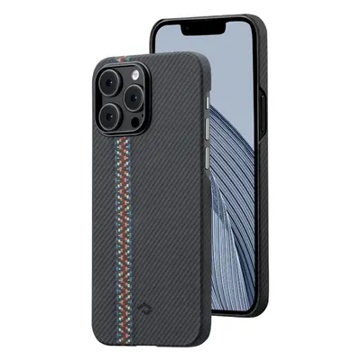 Kryt na iPhone 14 Pro Pitaka Fusion Weaving MagEZ Case 3 - tmavý