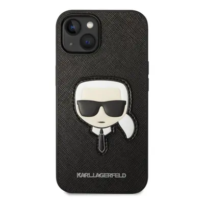 Pouzdro Karl Lagerfeld PU Saffiano Karl Head iPhone 14 Plus černé