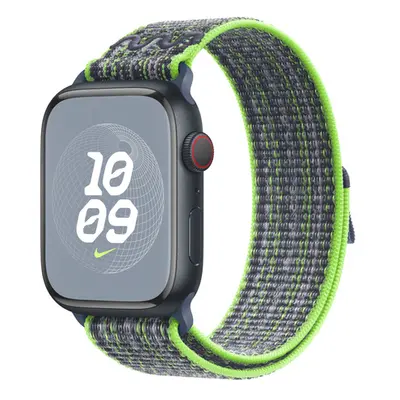 Apple Watch 42/44/45/49 mm jasně zelený / modrý provlékací sportovní řemínek Nike MTL43ZM/A