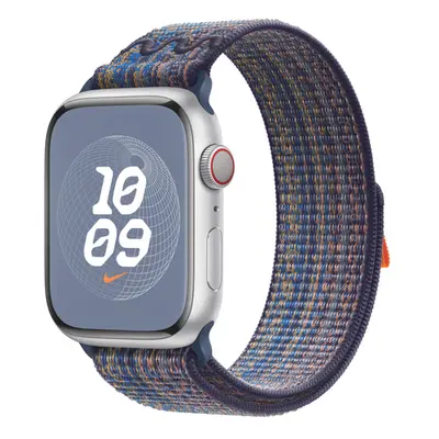 Apple Watch 42/44/45/49 mm Game Royal / oranžový provlékací sportovní řemínek Nike MTL53ZM/A