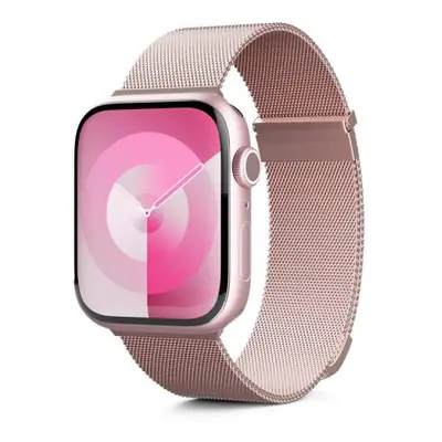 Milánský řemínek Epico pro Apple Watch 42/44/45/49 mm - růžově zlatý