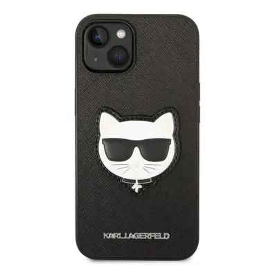 Pouzdro Karl Lagerfeld PU Saffiano Choupette Head iPhone 14 Plus černé