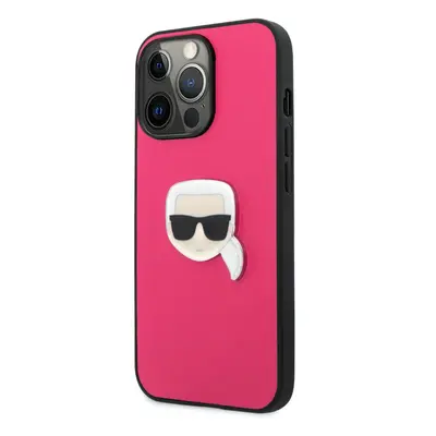 Pouzdro Karl Lagerfeld PU Leather Karl Head iPhone 13 Pro růžové