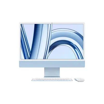 iMac 24" 4.5K displej, Apple M3 8jádrové CPU, 8jádrové GPU, 8GB, 256GB SSD, CZ - modrý