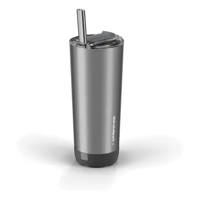 Inteligentní nerezová láhev HidrateSpark Pro Tumbler 592 ml - stříbrná