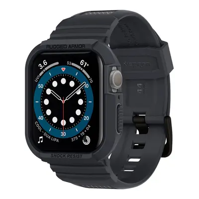 Ochranný kryt s řemínkem na Apple Watch 44 mm Spigen Rugged Armor Pro - šedý