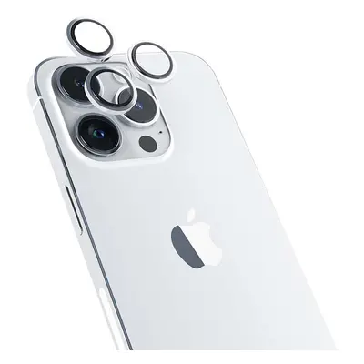 Apple Hliníkový ochranný kryt čoček pro iPhone 14 Pro/14 Pro Max iSTYLE - stříbrný K-PL693121521