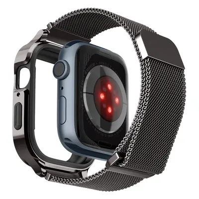 Řemínek pro Apple Watch 42/44/45/49 mm Spigen Metal Fit Pro - šedý