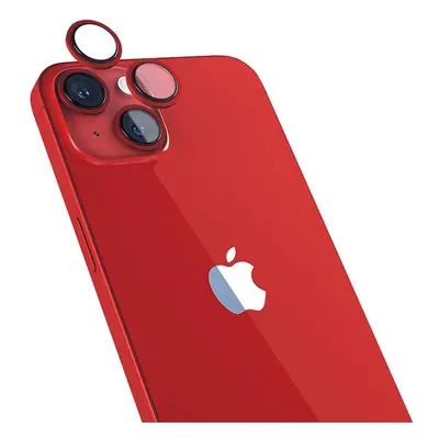 Apple Hliníkový ochranný kryt čoček pro iPhone 14/14 Plus iSTYLE - červený K-PL69212151400001