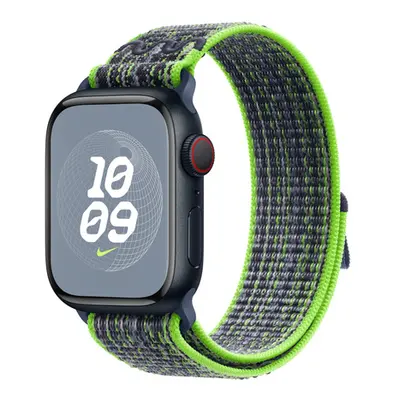 Apple Watch 38/40/41 mm jasně zelený / modrý provlékací sportovní řemínek Nike MTL03ZM/A