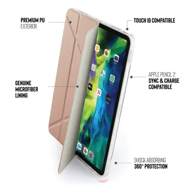 PI Metallic Origami PIP045-63C-Q pro iPad Air 10.9" (2020) růžovo-zlatý