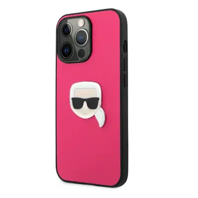 Pouzdro Karl Lagerfeld PU Leather Karl Head iPhone 13 Pro Max růžové