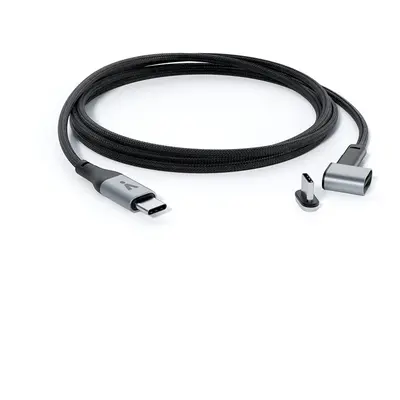 Magnetický opletený datový kabel USB-C na USB-C iSTYLE - šedý K-PL9915101300220