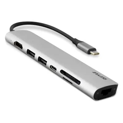 USB-C HUB 7v1 iSTYLE - stříbrný K-PL9915112100039