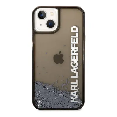 Pouzdro Karl Lagerfeld Translucent Liquid Glitter iPhone 14 Plus černé