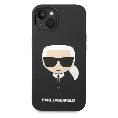 Pouzdro Karl Lagerfeld Liquid Silicone Karl Head iPhone 14 Plus černé