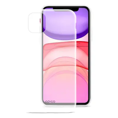 Obal na iPhone 11 EPICO SILICONE CASE - bílý průhledný