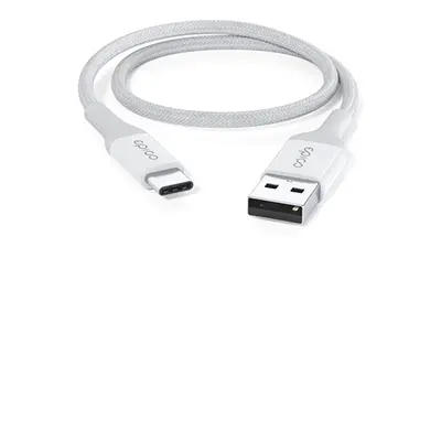 Epico Opletený PD kabel 0,3m USB-C na USB-A - bílý