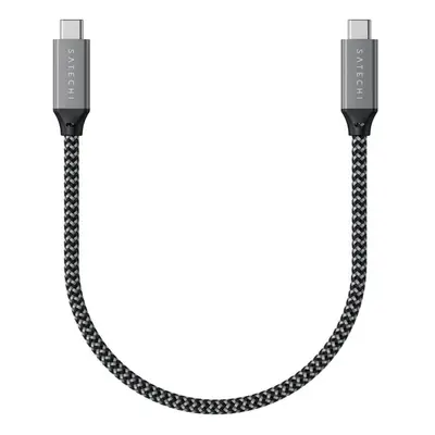 Satechi ST-U4C25M USB4 C-To-C Braided Cable 40 Gbps, 25cm, šedý