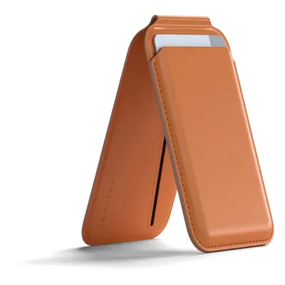 Satechi Vegan-Leather Magnetic Wallet Stand iPhone 12/13/14/15 all models - oranžová