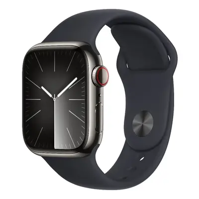 Apple Watch Series 9 GPS + Cellular 41mm grafitové pouzdro z nerezové oceli s temně inkoustovým 