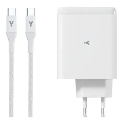 100W GaN adaptér s 2m USB-C kabelem iSTYLE - bílý