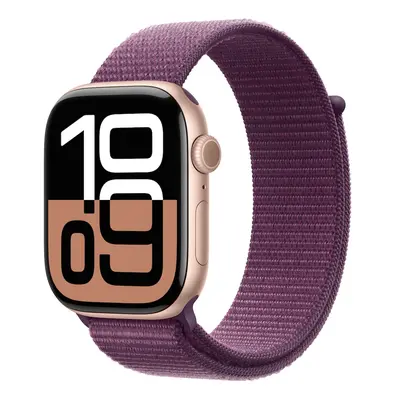 Apple Watch Series 10 GPS + Cellular 46mm růžově zlaté hliníkové pouzdro se švestkovým sportovní