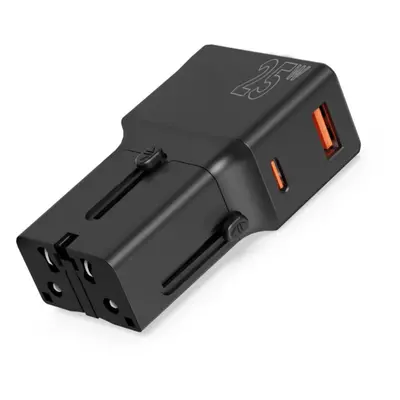 25W cestovní adaptér Mobile Origin Travel Adapter - černý