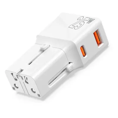 25W Cestovní adaptér Mobile Origin Travel Adapter - bílý