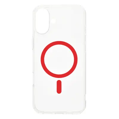 Dvided Magsafe iPhone 16 clear case - Red