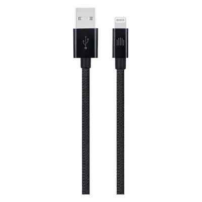 Dviced Cable USB-A to Lightning Nylon Textile 0,25m - Black