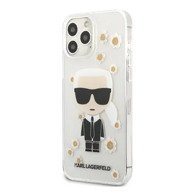 Kryt Karl Lagerfeld Ikonik Flower pro iPhone 13 Pro Max - průhledný