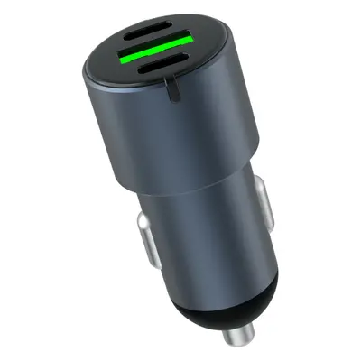 Dviced Car charger 60W 1 USB-A, 2 USB-C - Gray