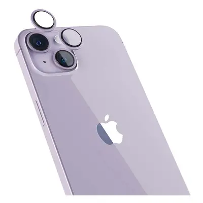 Apple Hliníkový ochranný kryt čoček pro iPhone 14/14 Plus iSTYLE - fialový K-PL69212152200001