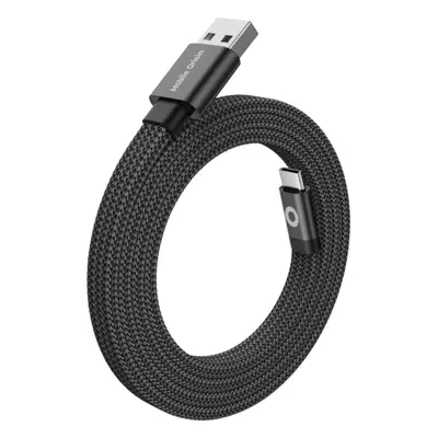 Magnetický 27W nabíjecí kabel Mobile Origin Original Flat Cable USB-A / USB-C 1m - černý