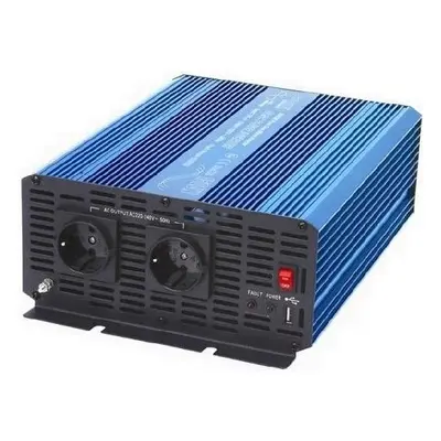 Měnič napětí Carspa P1500U-12, 12V/230V+USB, 1500W, čistá sinusovka