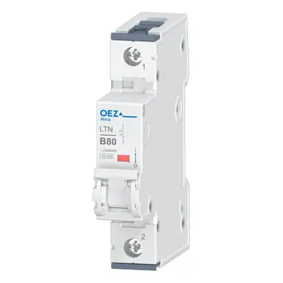 OEZ DC jistič 80A, LTN-80B-1, 1P, 24-72 VDC