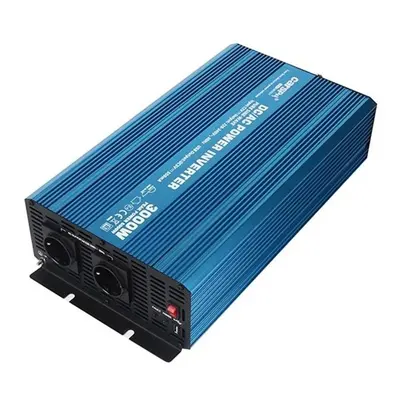 Měnič napětí Carspa P3000U-12, 12V/230V+USB, 3000W, čistá sinusovka