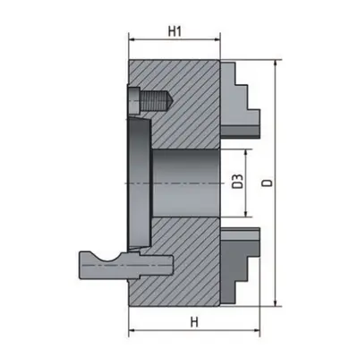 OPTIMUM 4-čelisťové sklíčidlo s centrickým upínáním ø 315 mm Camlock 8 3442856