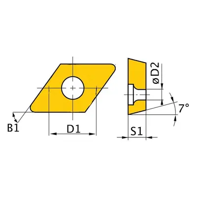 OPTIMUM Břitové destičky D/55°, 5 ks 3441750