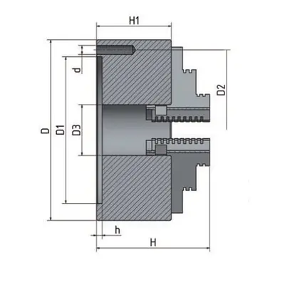 OPTIMUM 4-čelisťové sklíčidlo s nezávisle stavitelnými čelistmi ø 125 mm 3442874