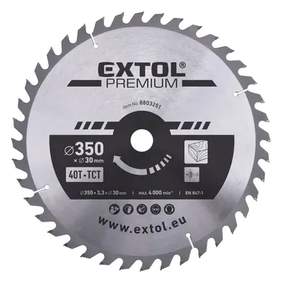 EXTOL PREMIUM Kotouč pilový s sk plátky, o 350x3,3x30mm, 54t 8803252 Dostupné varianty: Pilový k