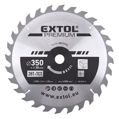 EXTOL PREMIUM Kotouč pilový s sk plátky, o 350x3,3x30mm, 54t 8803252 Dostupné varianty: Pilový k