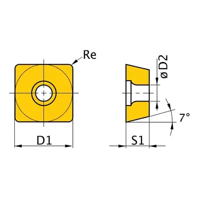 OPTIMUM Břitové destičky S/90°, 5 ks 3441756