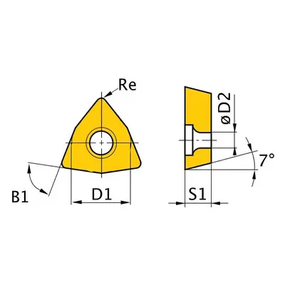 OPTIMUM Břitové destičky W/80°, 5 ks 3441753