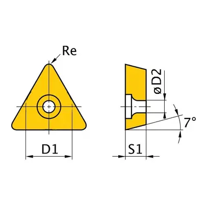 OPTIMUM Břitové destičky T/60°, 5 ks 3441762