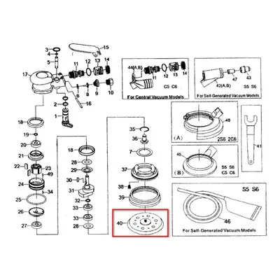 Aircraft® Talíř excentrické brusky ESS 150 Komposit PRO (pos.40)