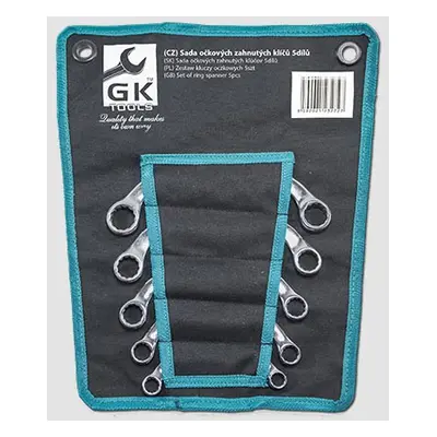 Sada zahnutých očkových klíčů (5ks) GK TOOLS 10-19 mm