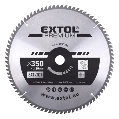 EXTOL PREMIUM Kotouč pilový s sk plátky, o 350x3,3x30mm, 54t 8803252 Dostupné varianty: Pilový k