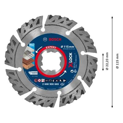 Diamantový řezný kotouč Bosch X-lock EXPERT MultiMaterial Dostupné varianty: Diamantový řezný ko